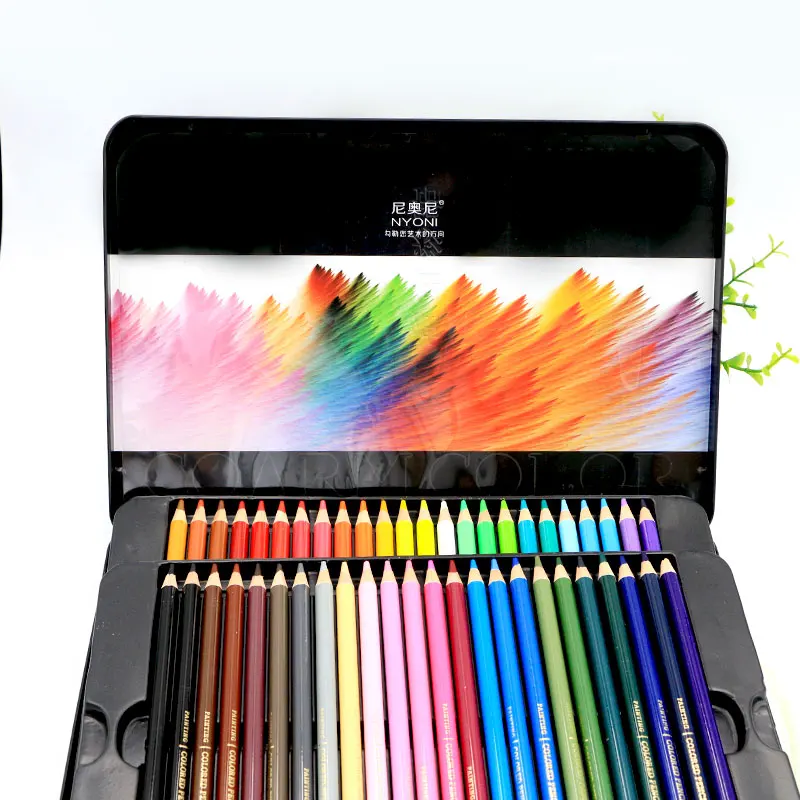 Top Quality 48 Assorted Colors Soft Cores Oil Based Lead Colored Pencil for Coloring