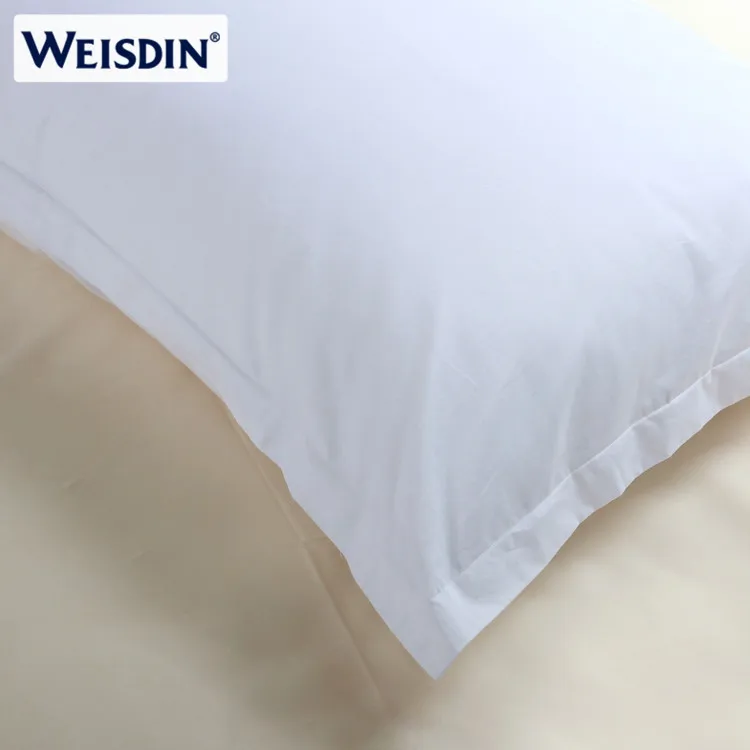 Оптовая продажа пользовательские наволочки сатин ткань hotel плотная белая хлопковая