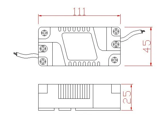 Factory Price Small Led Driver 27v 6w