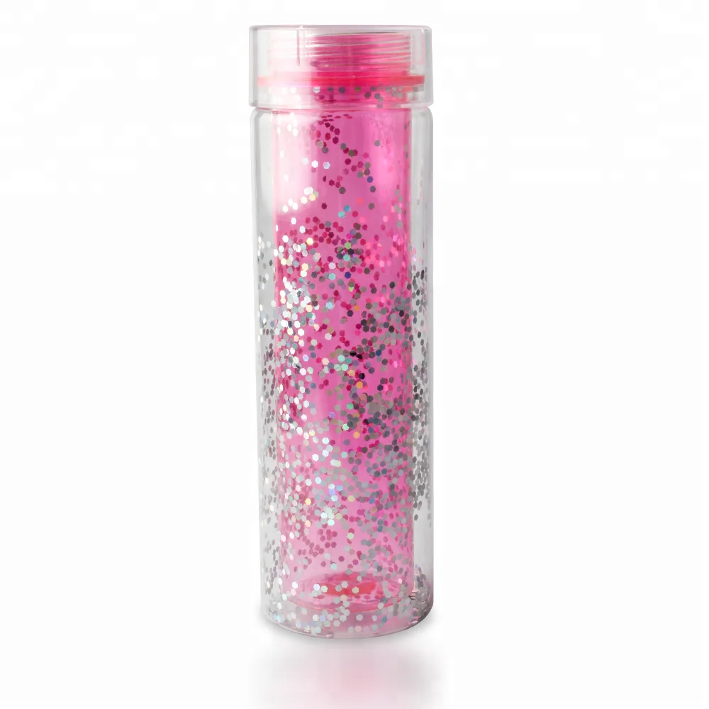 Double Wall Kawaii Water Bottle Glitter Double Wall Water - Temu