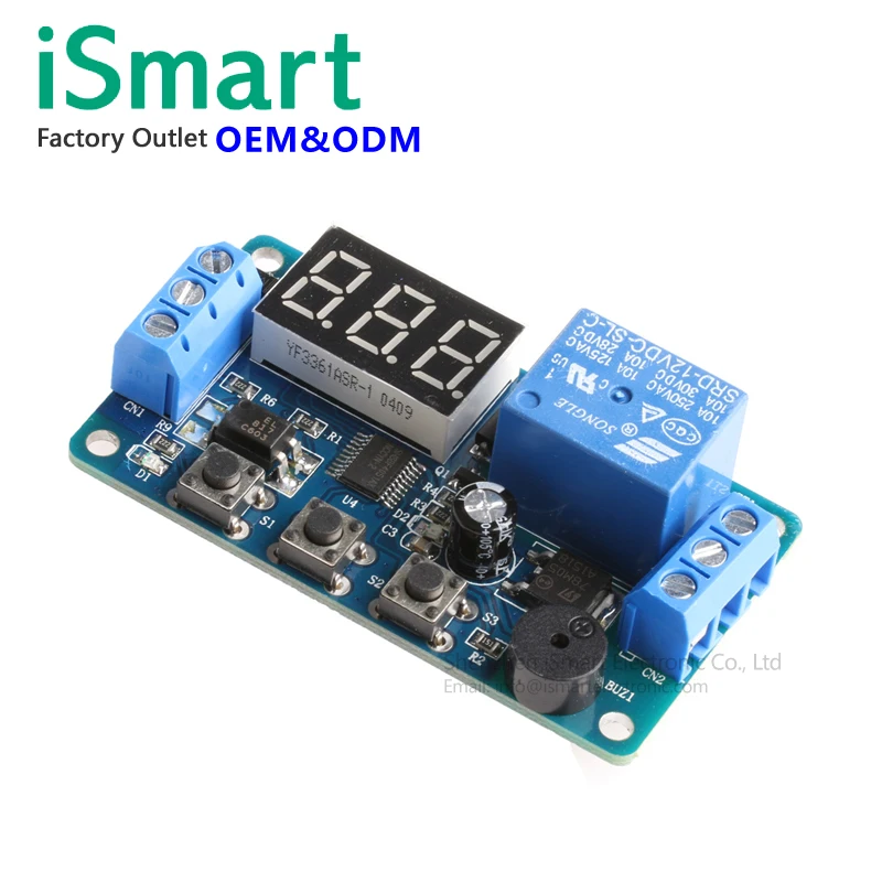 Automation DC 12V LED Display Digital Delay Timer Control Switch Relay Module TS 