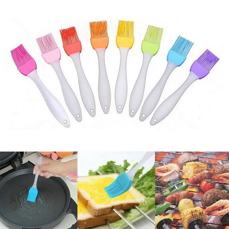 Brush for Baking, Silicone Bakeware Bread Pastry Oil BBQ Basting  Brush-Cooking DIY Tool - Green