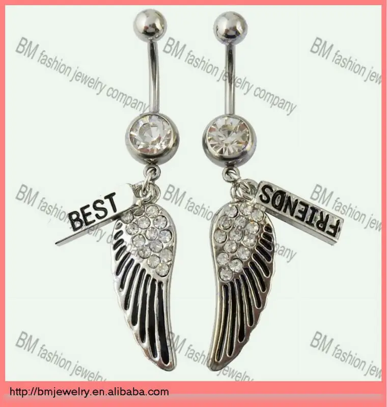 Stainless Steel Wings Best Friend Belly Button Ring Body Piercing Jewelery Buy Best Friend Belly Button Ring Belly Button Jewelry Body Piercing Jewelery Product On Alibaba Com