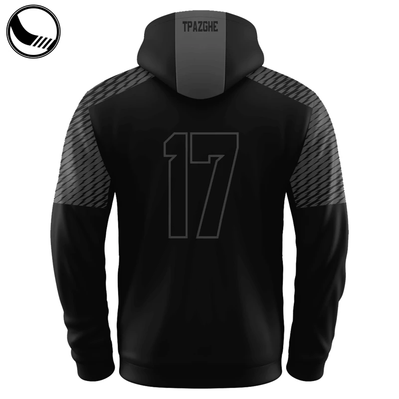 BETHERIVAL Black Wholesale Men's Winter 3D Printed Knitted Fleece Crewneck Sweatshirt