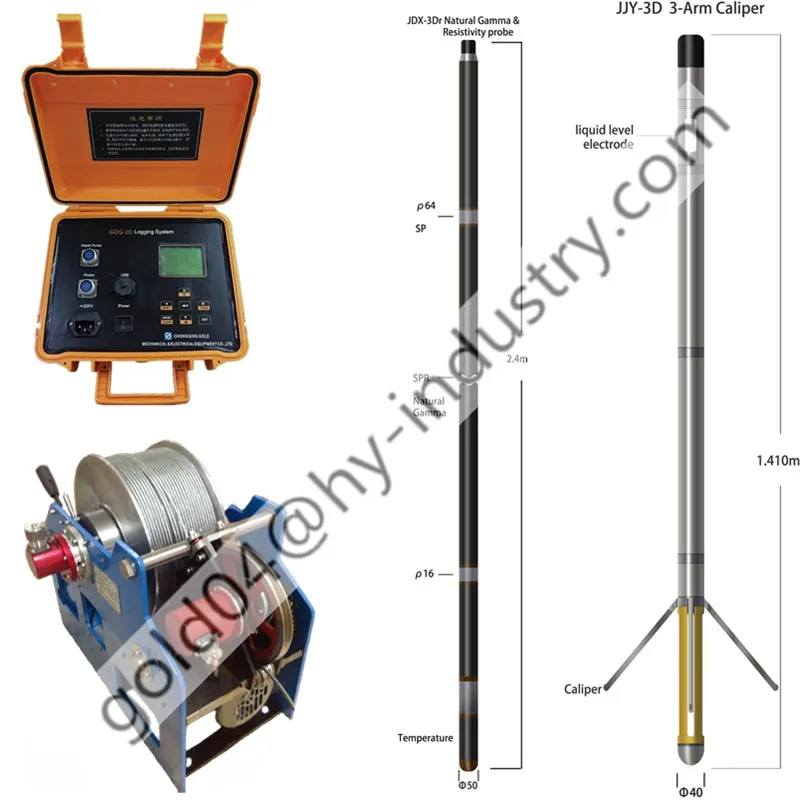 Geological Digital Borehole Survey Logging System 1000m Water Well Data Logger