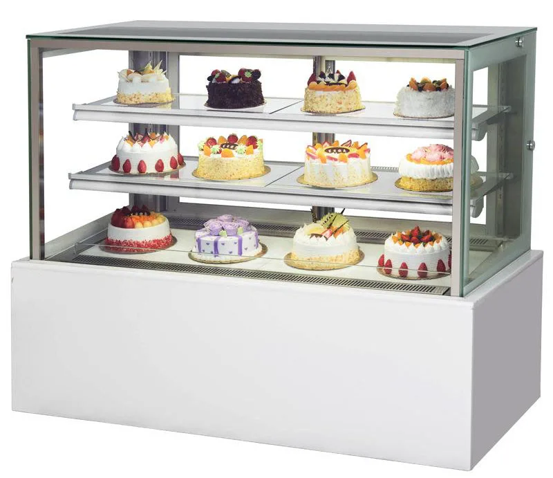 Commercial Bakery Display Cabinet Refrigerated Cake Display showcase for Coffee Shop