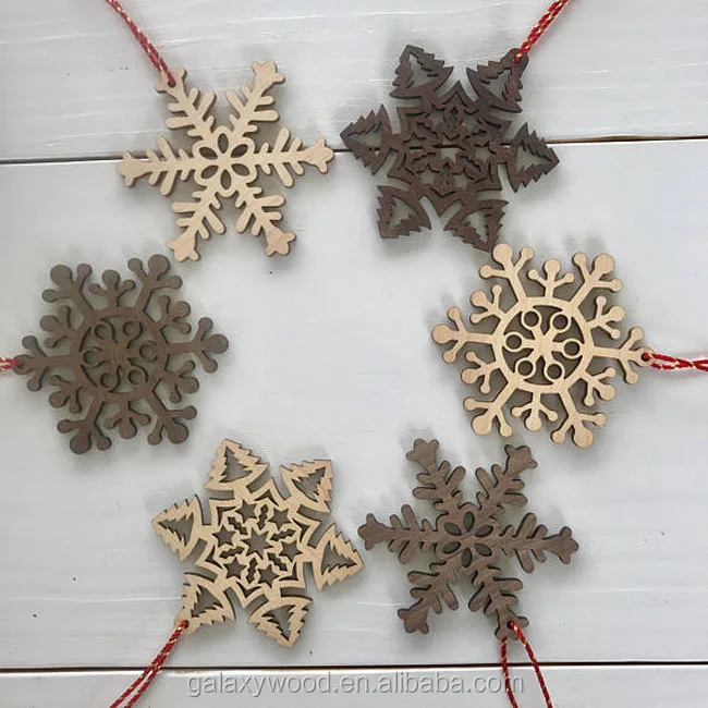 
Оптовая продажа, деревянные украшения на заказ для украшения рождественской елки 