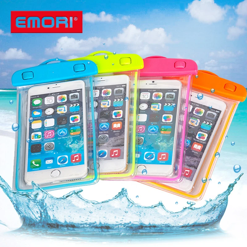 Reflective Strip Design Waterproof Floating Phone Case for Summer Night