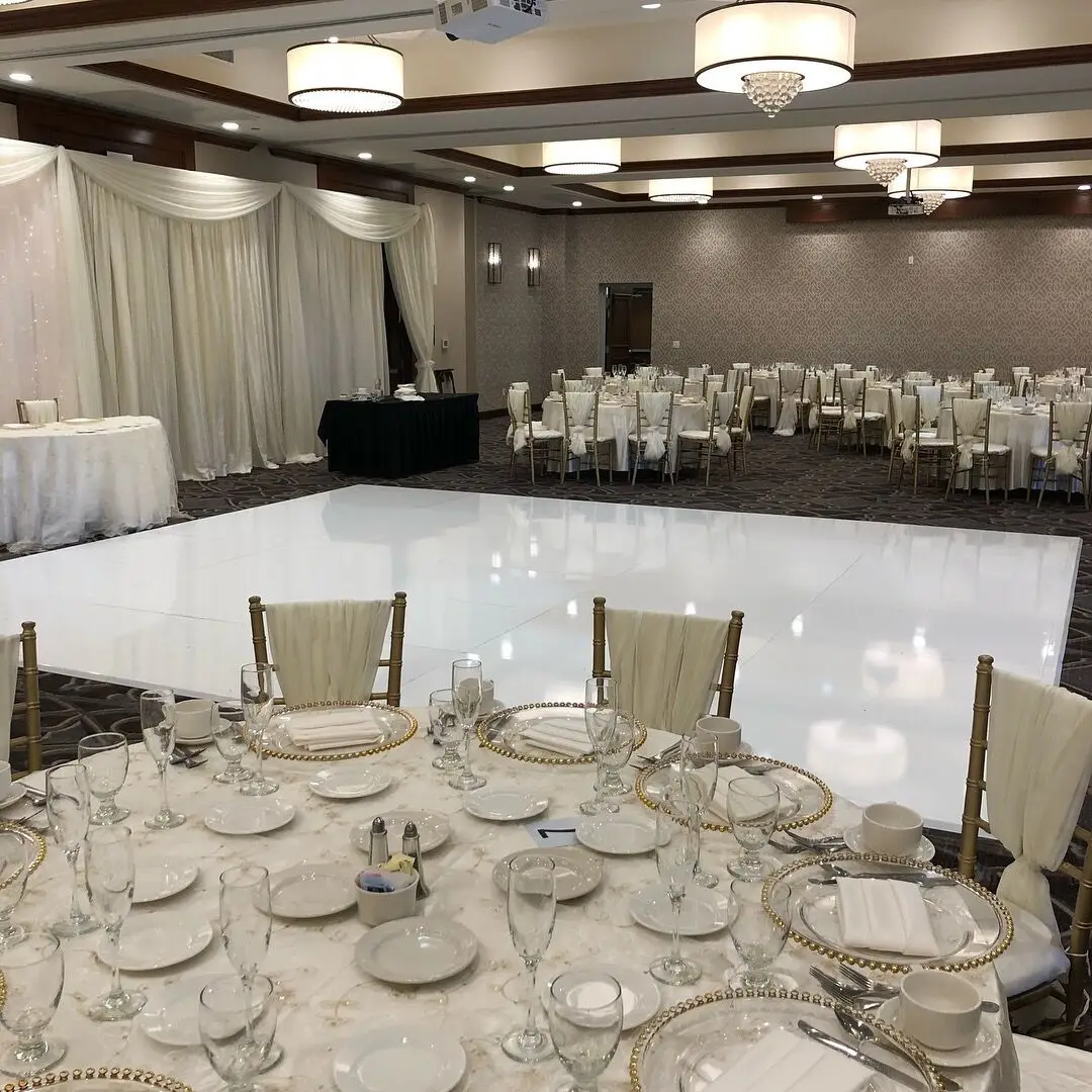 White Round Portable Dance Floor For Wedding And Event Buy Dance