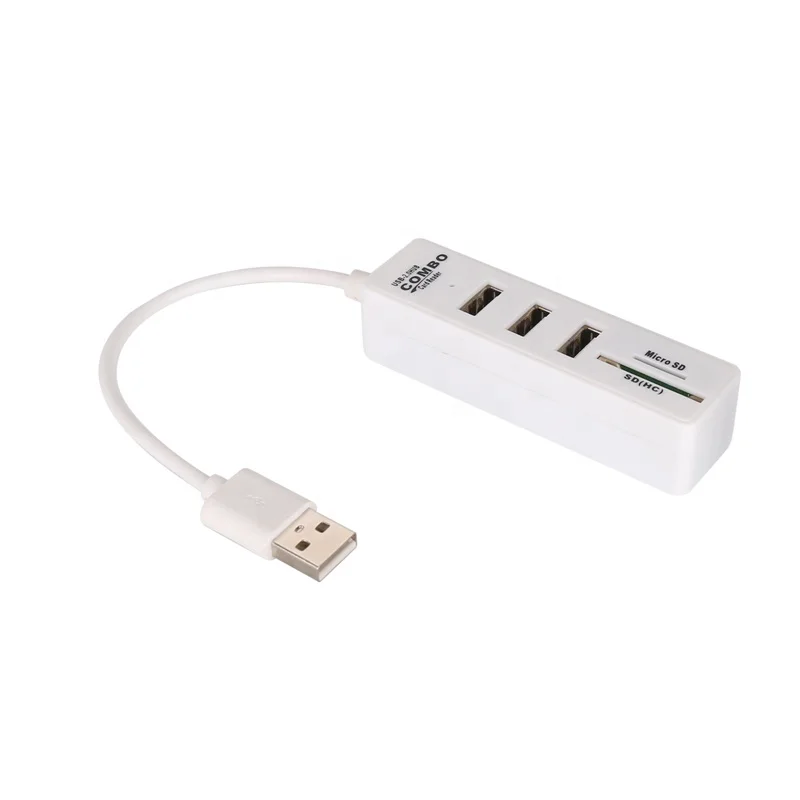 
 USB-концентратор 2,0 кардридер комбинированный Высокоскоростной USB-разветвитель SD/MMC TF кардридер  