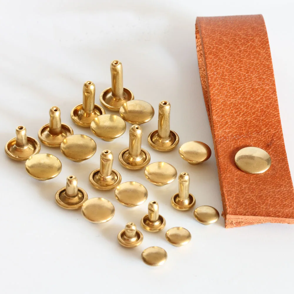 remaches para cuero doble tapa 6mm 200sets bronce