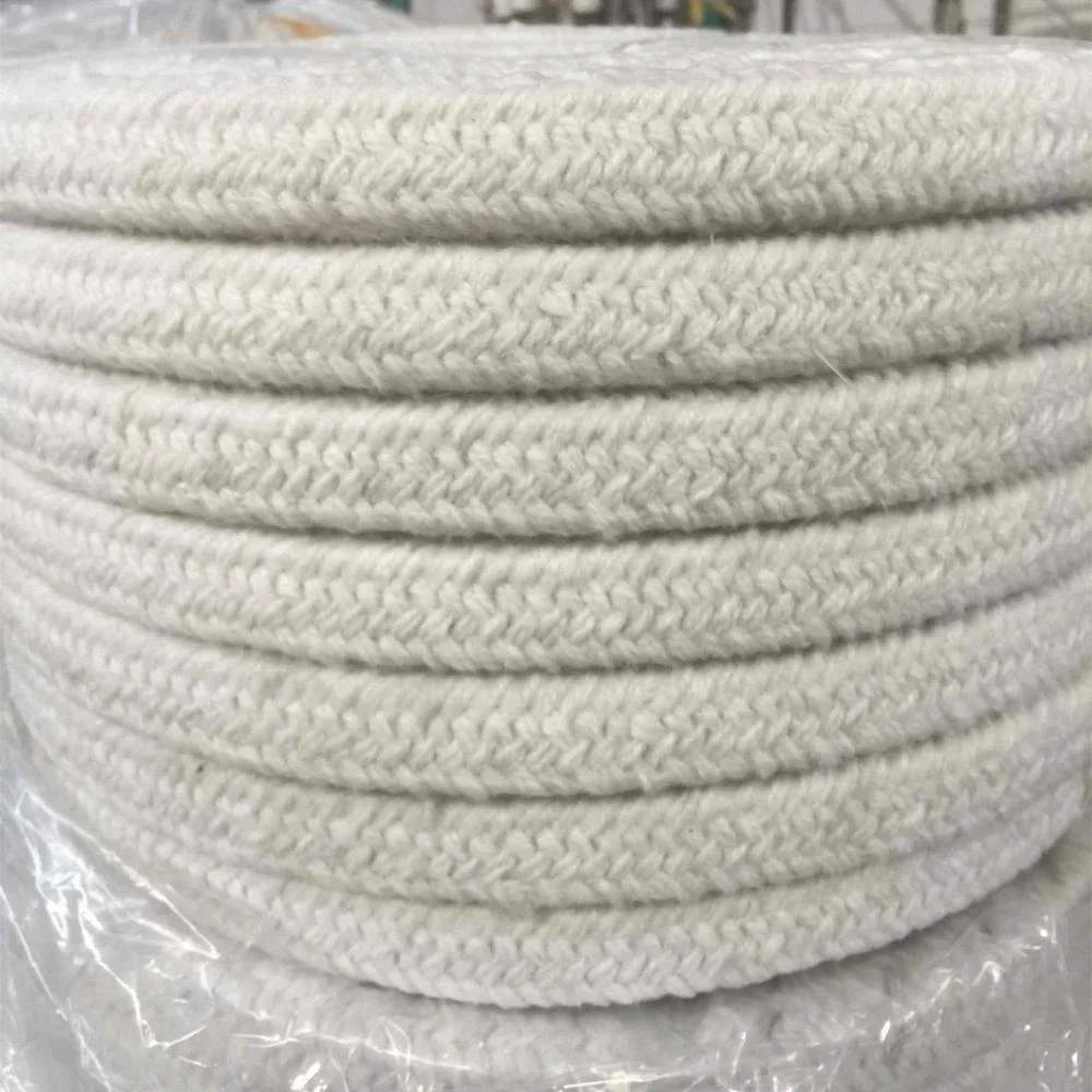 High Temperature 3mm Fire Resistant Insulation Braided Ceramic Fiber Rope