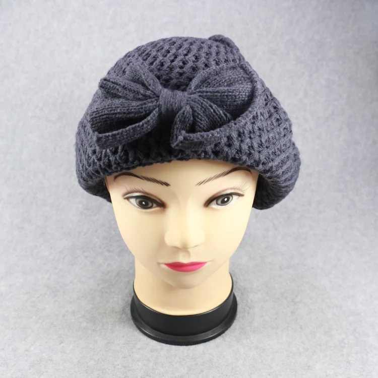 HZM-16285 низкая цена индивидуальный логотип мягкий корейский Стильный цветочный берет с