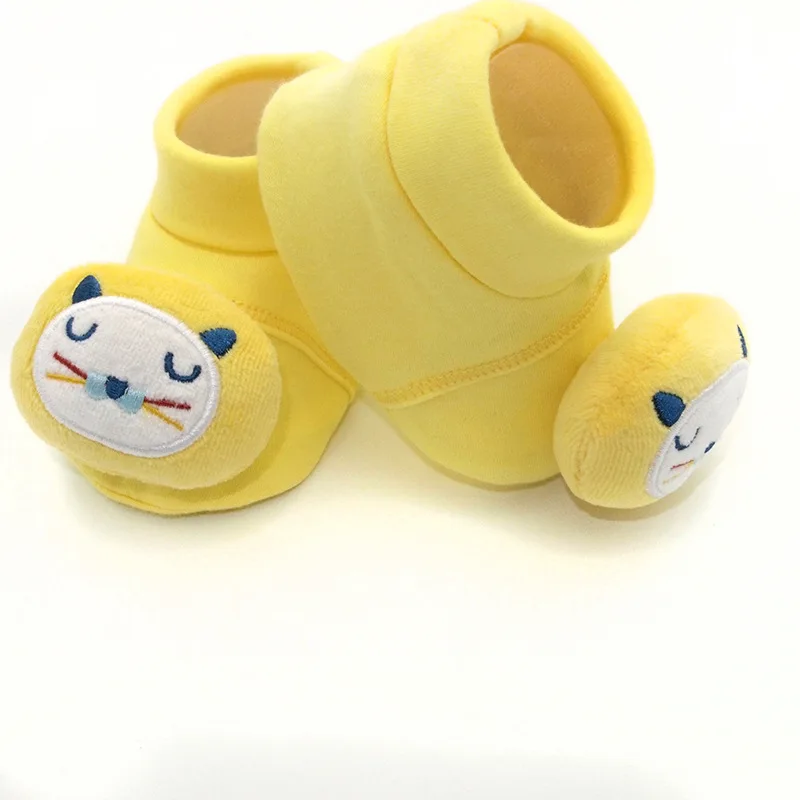 
 Милые детские носки из 100% хлопка, детская обувь с плюшевой игрушкой для малышей 3-6 месяцев  