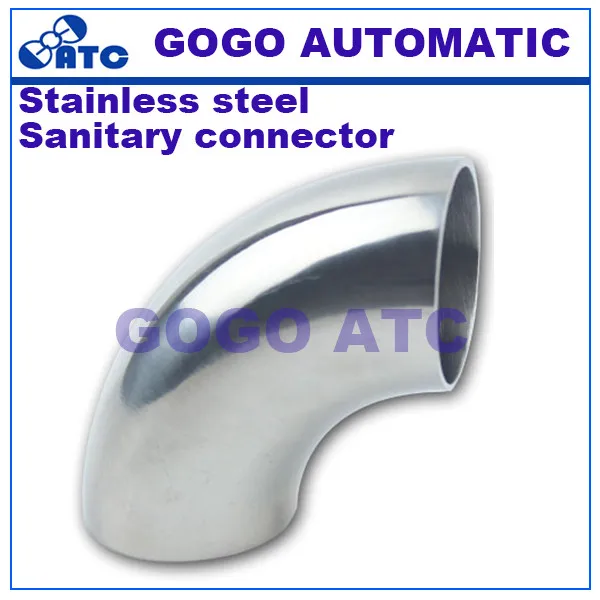 34 38 45 48 51 Mm*1.5mm Stainless Steel Sanitary Food Grade Welding Elbow Polished Mirror 90 Degrees Pipe Connection Fitting