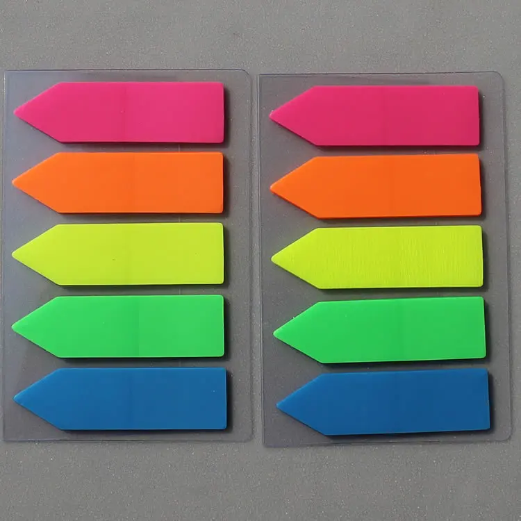 Colorful PET Page Marker 5 Colored Plastic Sticky Note