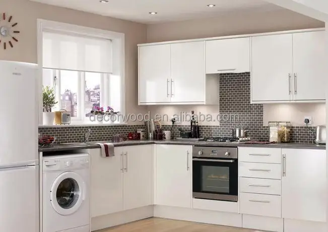White High Gloss Free Design Lacquer Painting Modern Kitchen Cabinets for Apartment