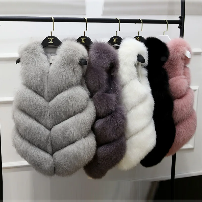 Fake Fur Vests,Jacket Outerwear 