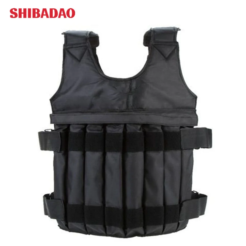Workout Weighted Vest Adjustable Weight 20/50KG Exercise Training Fitness Black 