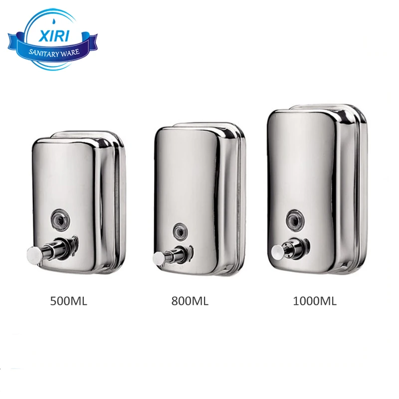 Hand Soap Shampoo Dispenser Wall Mounted Soap Box 500ML Stainless Steel NP2X 