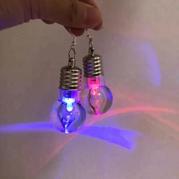 Wholesale Bulb Light Earrings Led Flashing Light Up Earrings