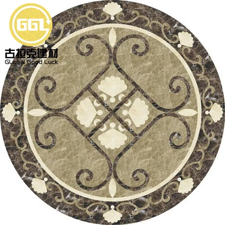 Waterjet Marble Medallion Floor Custom Medallion for Villa Hotel manufacture