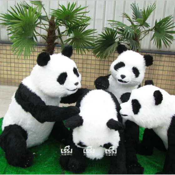 Museum Animatronic Panda for Amusement Park Robotic Panda