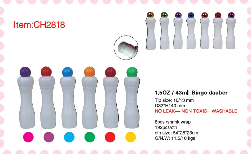 45 мл/1,5 унций с 10/13 мм аппликатор новый дизайн пресс-форма для бинго чернильная подушечка ручка CH-2818 конкурентоспособная цена Рисование маркер