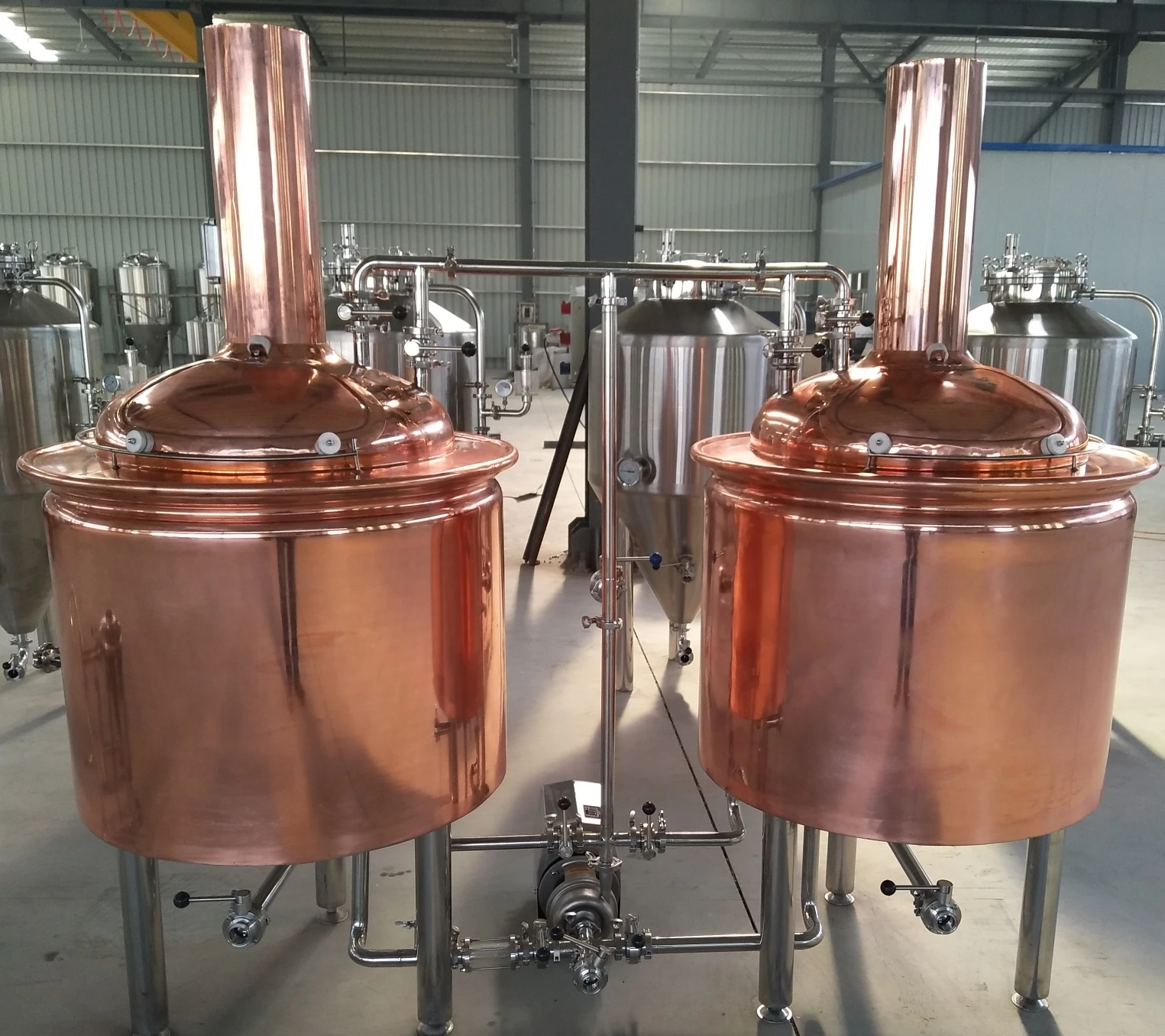 300L銅製ビール醸造釜 ダイレクトファイヤー ビール機械