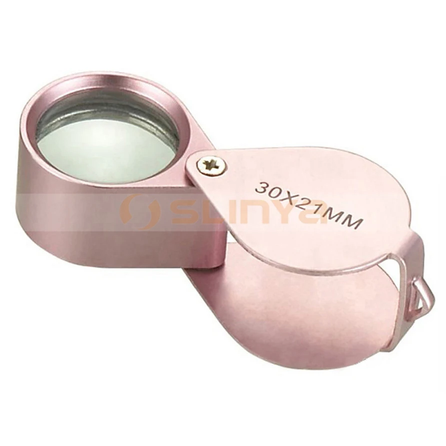 1pc 30x Foldable Pocket Magnifying Glass For Jewelry & Antique