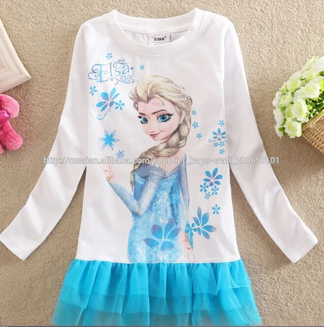 Горячая продажа девочки детское платье оптом Девушки Эльза