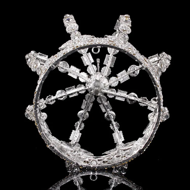 Популярные короны для взрослых, мужской костюм принца на день рождения, короли, цельнометаллическая корона с кристаллами