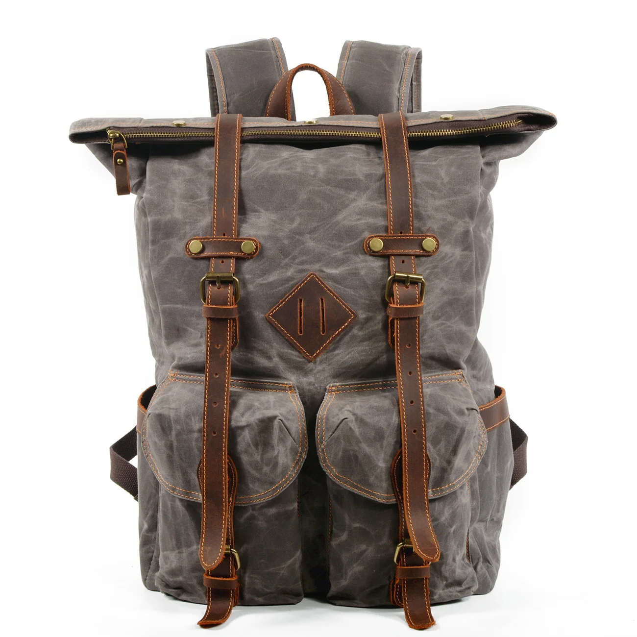 Vintage Backpack Canvas Rucksack Travel Outdoor Bag