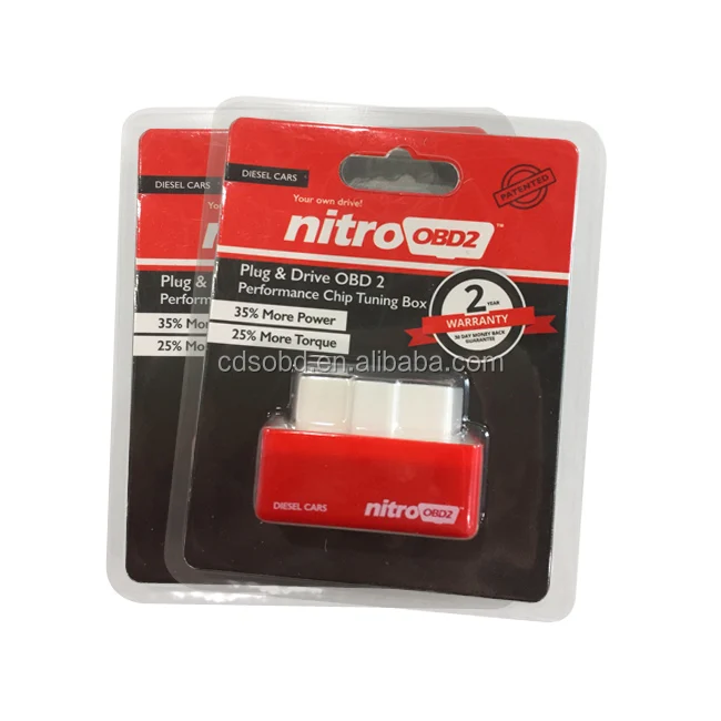 Car Nitro OBD2 Performance Tuning Chip Box For Gas/Petrol Vehicles Plug & Drive