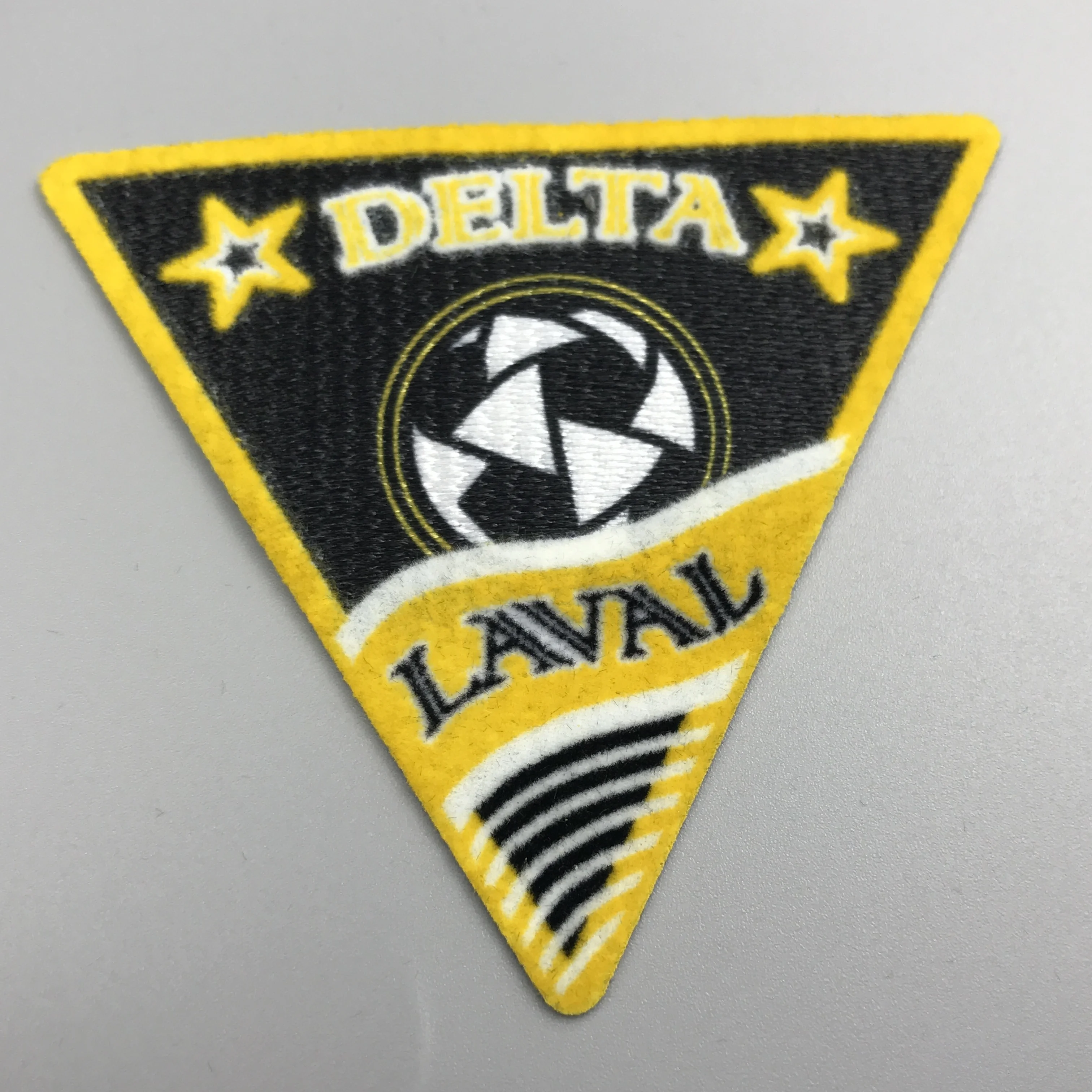 Design Custom 3D Football Sport Club Name Logo Heat Transfer Flocking Badges and Patches for Jacket