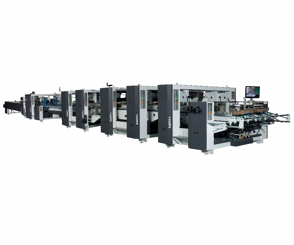 FH-1100PS/1450PS Electric Automatic Crash Lock Bottom Corrugated Box Making Machine for Food & Beverage Cartons