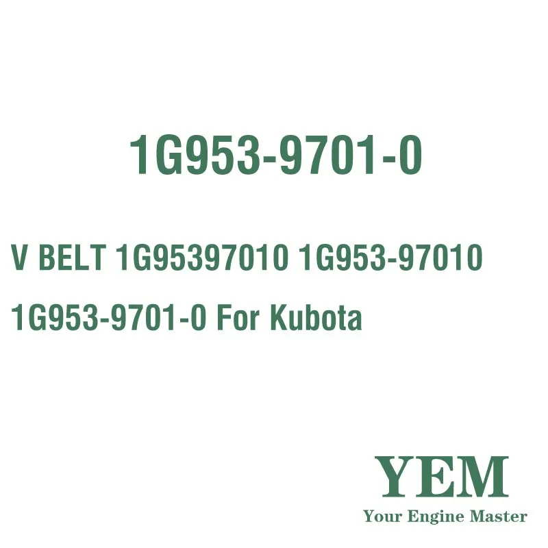 V BELT 1G95397010 1G953-97010 1G953-9701-0 for Kubota