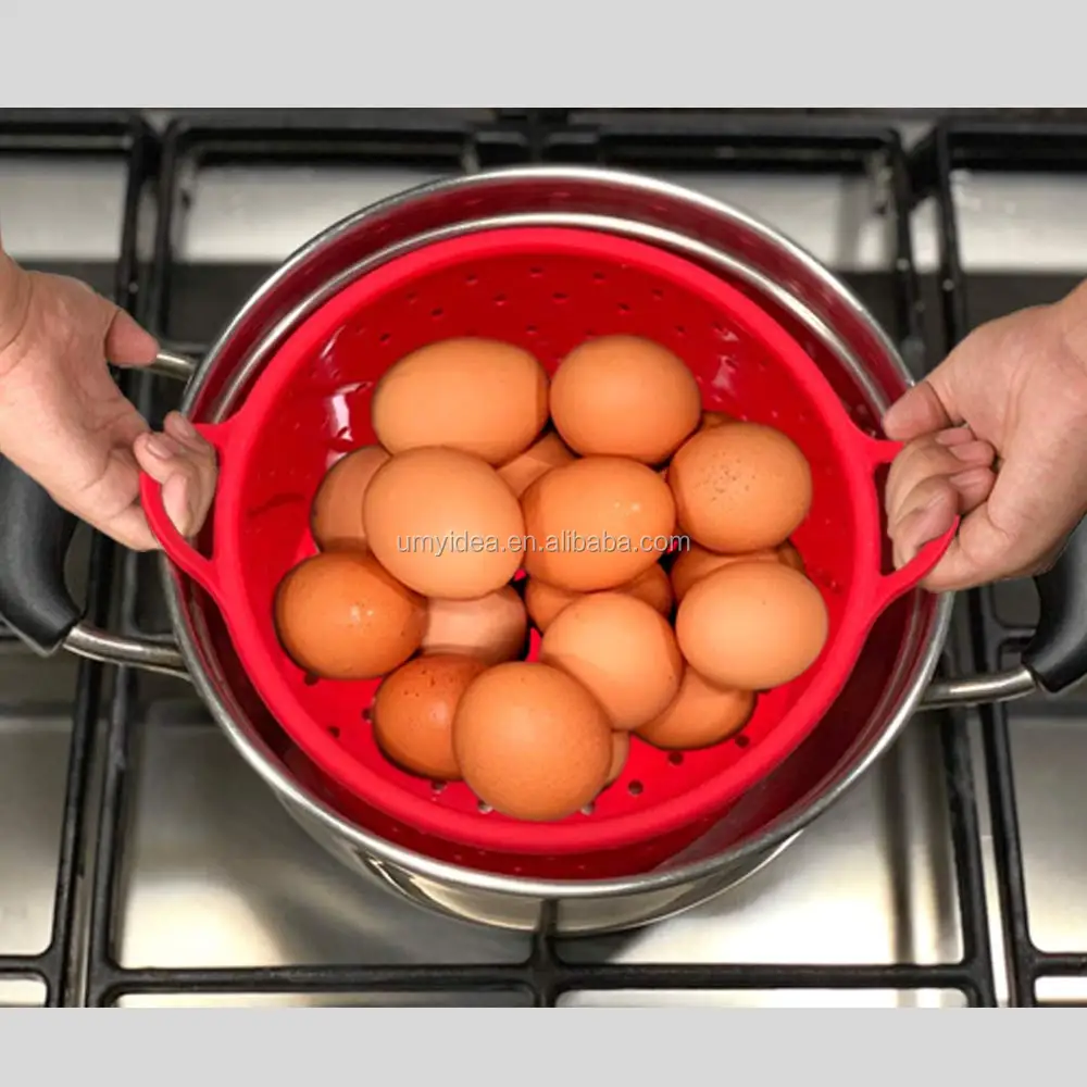 Нецарапающаяся НОВАЯ безопасная для пищевых продуктов силиконовая складная корзина микроволновой печи отпариватель с