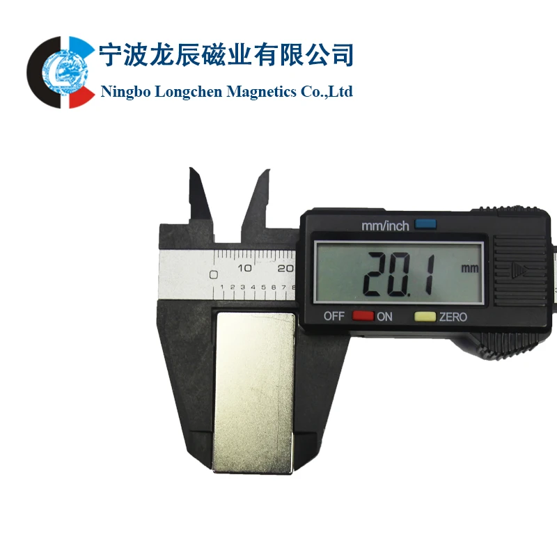 Мощный большой неодимовый магнит 40x20x5 мм для