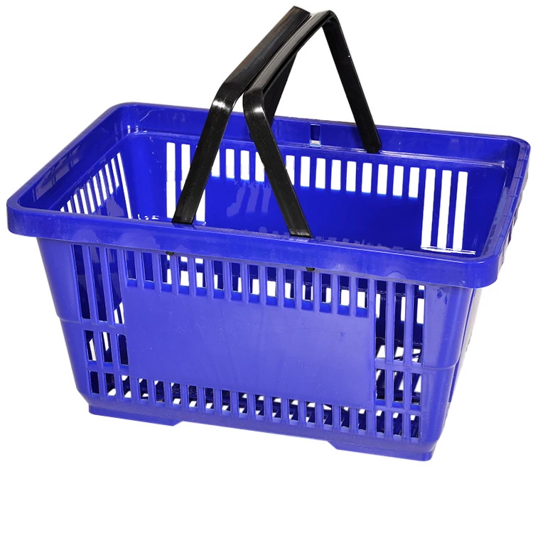 Popular Grocery Store Shopping Basket Supermarket Plastic Handle