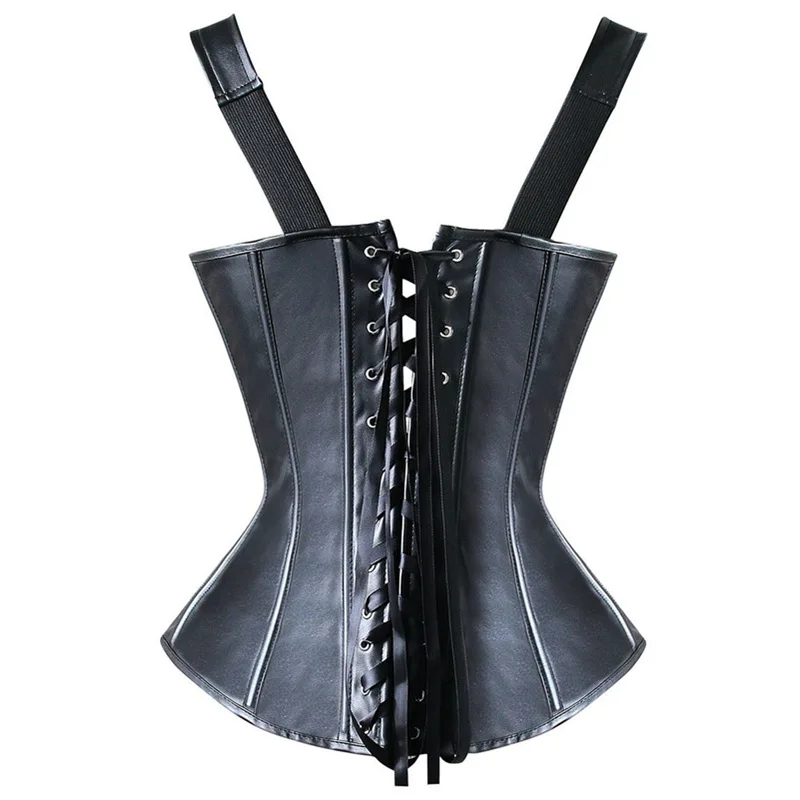  Corsets for Women Plus Size Faux Leather Steampunk Corset Top  Zipper Metallic Shiny Silver Overbust Corset Bustier: Clothing, Shoes &  Jewelry