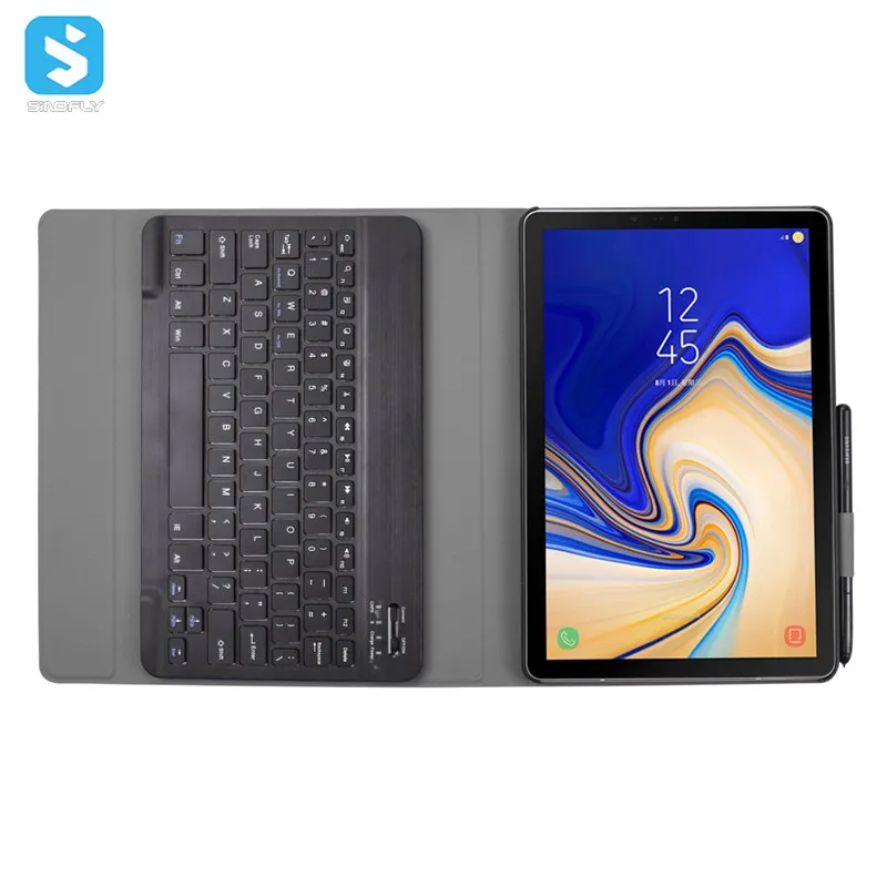 For Samsung Galaxy Tab S4(10.5)/T830/T835 With Pen Slot PU Leather Wireless Keyboard