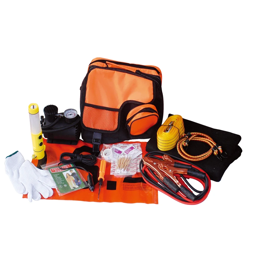 emergency car kit with jumper cables