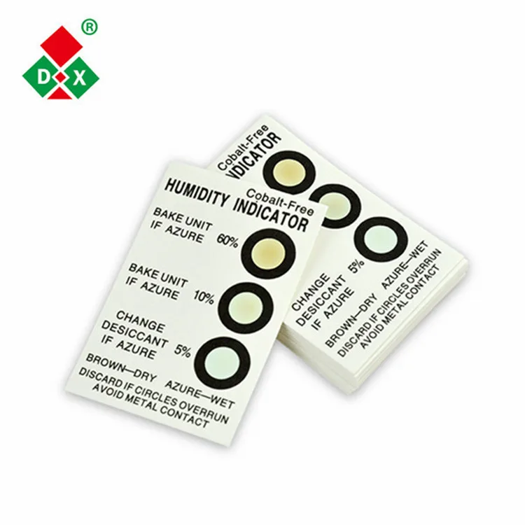 3 Dots Moisture Sensitive Cobalt Free Hic Humidity Indicator Card Yellow to  Azure - China Chemical, Hic