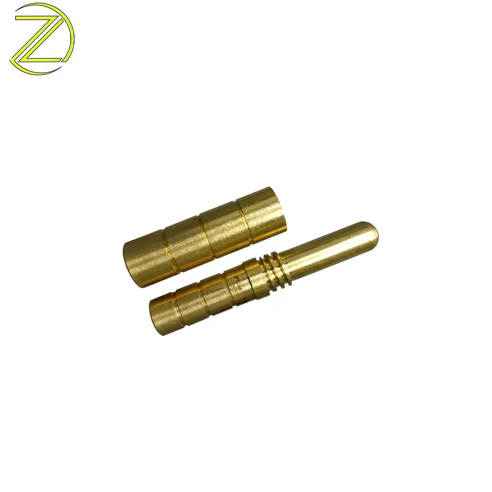 Customized Threaded Bolt Pin Spring Loaded Connector Pogo Pin with Knurling