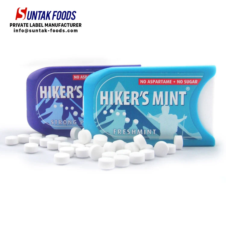 Manufacturer OEM Sugar-Free Stevia Mints in PP Dispenser Solid Tablet Candy Confectionery Sweets Box Packaging