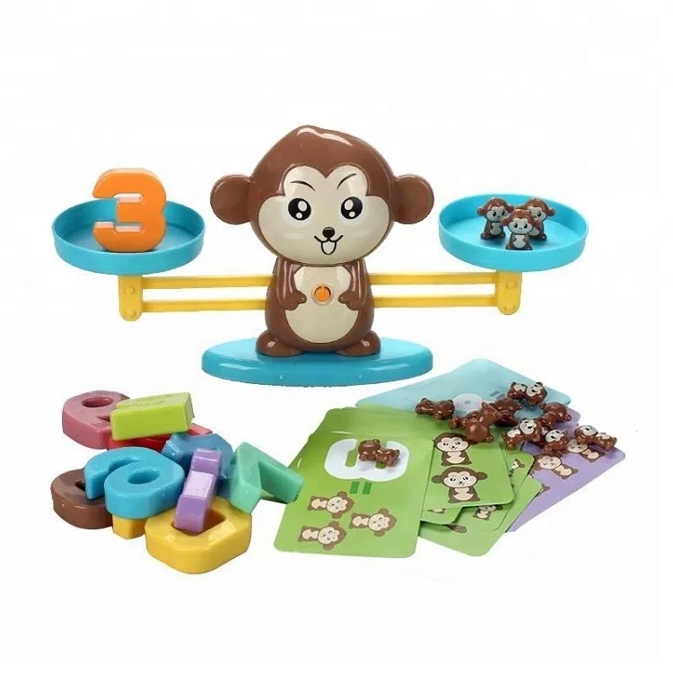 Развивающая пластиковая математическая игра обезьяны, обучающие игрушки для детей