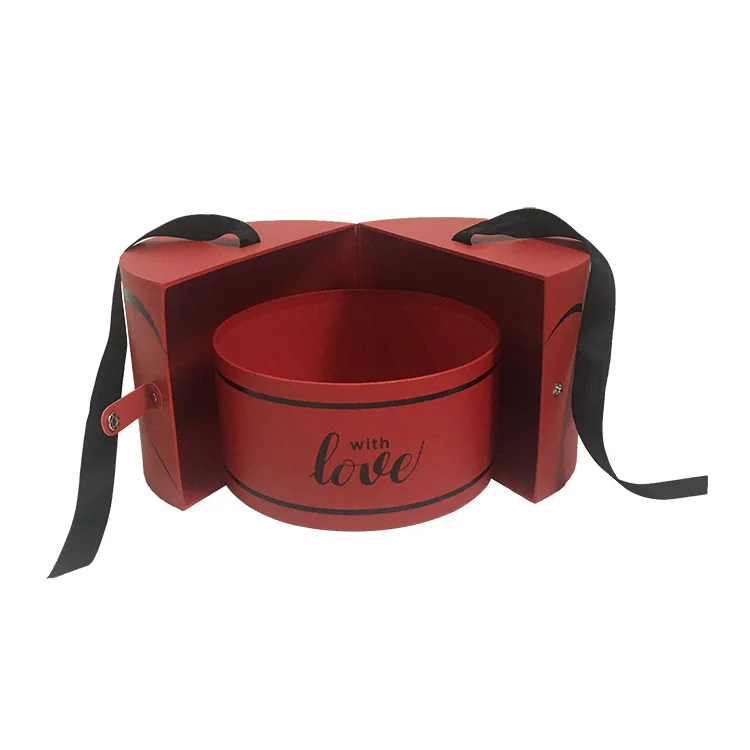 Новый стиль высококачественные круглые подарочные коробки для упаковки цветов на День святого Валентина