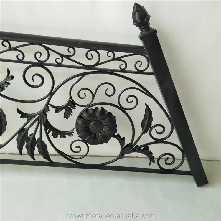 Новая современная Кованая Железная лестница Простой дизайн для железных лестниц перила