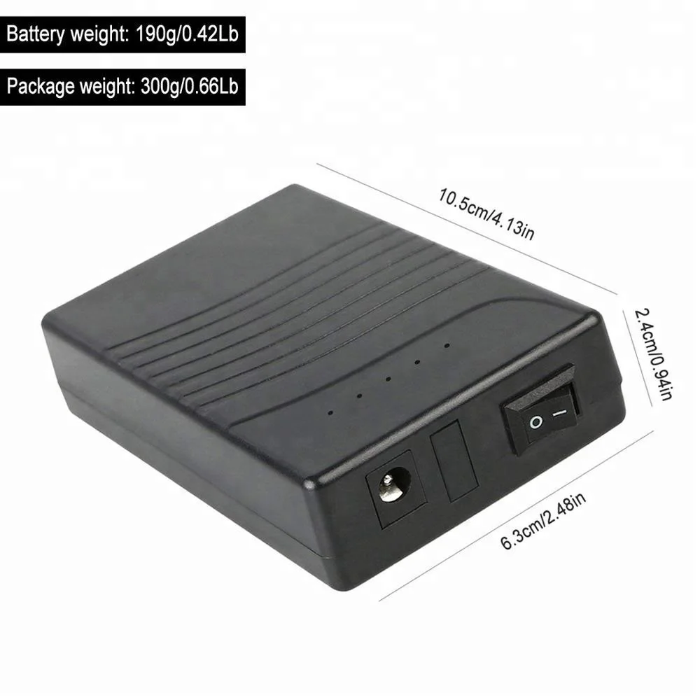 Rechargeable 3000mAh 12V DC Output Lithium Ion Battery Pack for Panel Amplifier and CCTV Camera